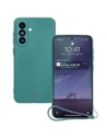 Silikonové pouzdro s magnetickým kroužkem Bizon Case Silicone Magnetic Sq pro Samsung Galaxy A36 5G tmavě zelené