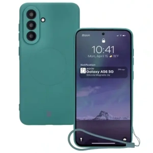 Kup Silikonowe etui z pierścieniem magnetycznym Bizon Case Silicone Magnetic Sq do Samsung Galaxy A56 5G ciemnozielone - BIZ8317 - {ean13} - Sklep Home Screen