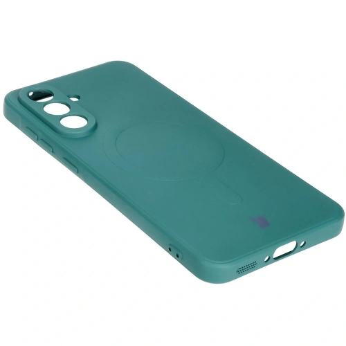 Kup Silikonové pouzdro s magnetickým kroužkem Bizon Case Silicone Magnetic Sq pro Samsung Galaxy A56 5G tmavě zelené - BIZ8317 - {ean13} - Sklep Home Screen
