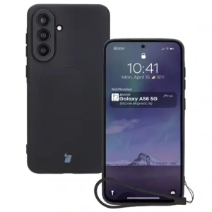 Kup Silikonowe etui z pierścieniem magnetycznym Bizon Case Silicone Magnetic Sq do Samsung Galaxy A56 5G czarne - BIZ8318 - {ean13} - Sklep Home Screen