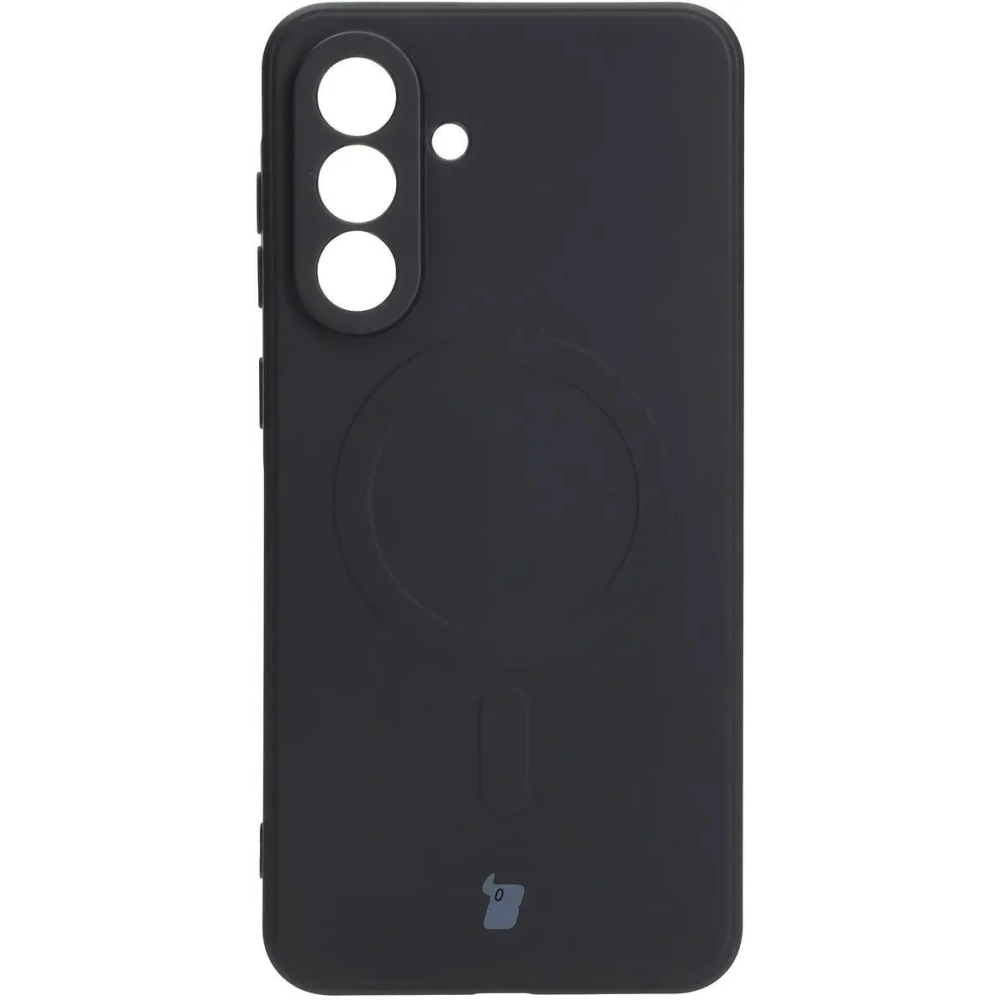 Silikonowe etui z pierścieniem magnetycznym Bizon Case Silicone Magnetic Sq do Samsung Galaxy A56 5G czarne