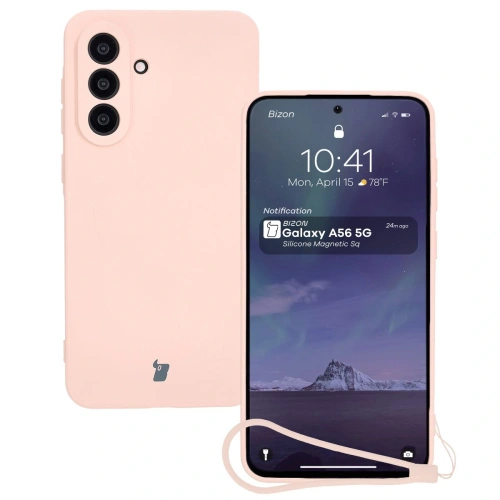 Buy Bizon Case Silicone Magnetic Sq Samsung Galaxy A56 5G light pink - BIZ8319 - {ean13} - Home Screen Store Europe