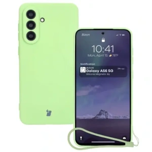 Kup Silikonowe etui z pierścieniem magnetycznym Bizon Case Silicone Magnetic Sq do Samsung Galaxy A56 5G jasnozielone - BIZ8320 - {ean13} - Sklep Home Screen