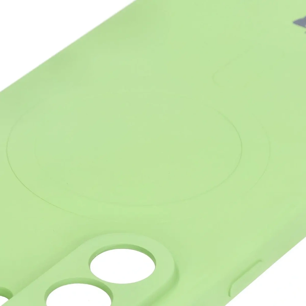 Silikonowe etui z pierścieniem magnetycznym Bizon Case Silicone Magnetic Sq do Samsung Galaxy A56 5G jasnozielone