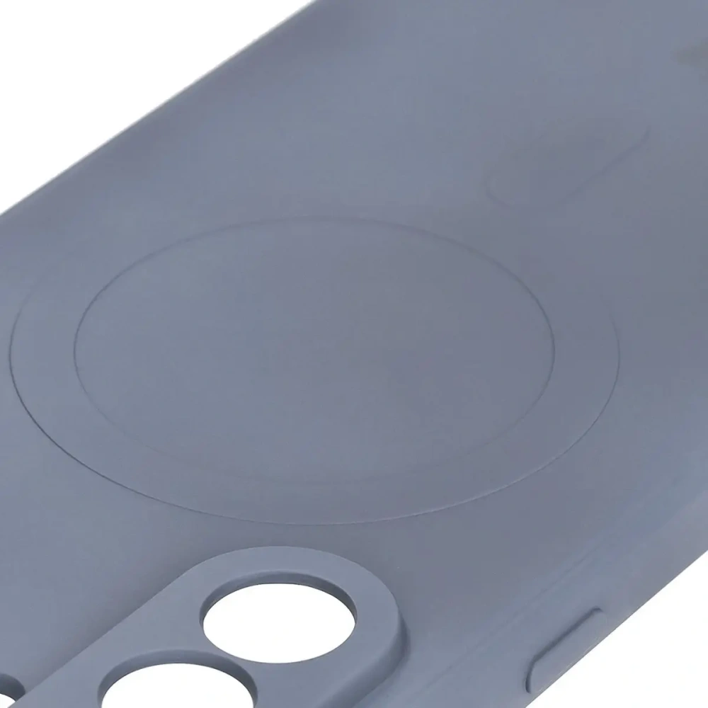 Silikonowe etui z pierścieniem magnetycznym Bizon Case Silicone Magnetic Sq do Samsung Galaxy A56 5G szare