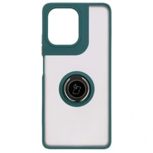 Buy Bizon Case Hybrid Ring Motorola Moto G75 5G smoky with a dark green frame - BIZ8322 - {ean13} - Home Screen Store Europe