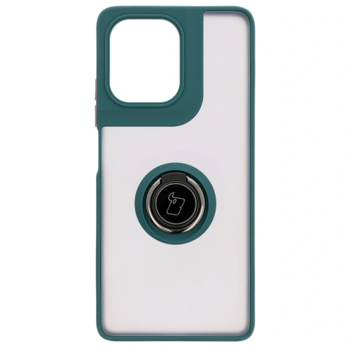 Kup Etui z uchwytem na palec Bizon Case Hybrid Ring do Motorola Moto G75 5G zakouřené s tmavě zeleným rámečkem - BIZ8322 - {ean13} - Sklep Home Screen