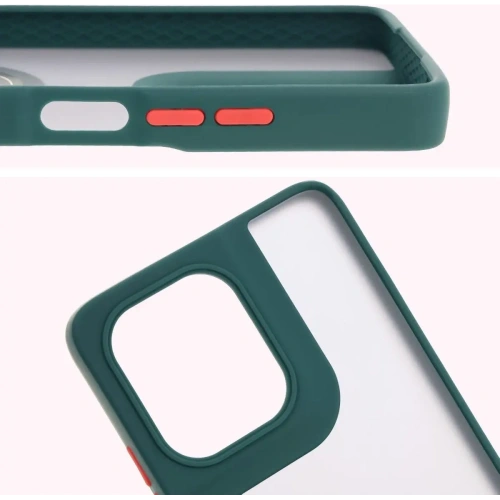 Kup Etui z uchwytem na palec Bizon Case Hybrid Ring do Motorola Moto G75 5G zakouřené s tmavě zeleným rámečkem - BIZ8322 - {ean13} - Sklep Home Screen