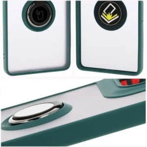 Buy Bizon Case Hybrid Ring Motorola Moto G75 5G smoky with a dark green frame - BIZ8322 - {ean13} - Home Screen Store Europe