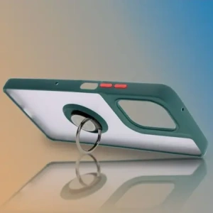 Kup Bizon Case Hybrid Ring Motorola Moto G75 5G rauchig mit einem dunkelgrünen Rahmen - BIZ8322 - {ean13} - Sklep Home Screen