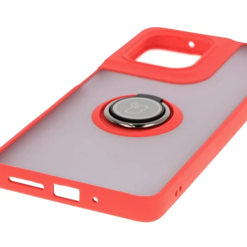 Kup Bizon Case Hybrid Ring Motorola Moto G75 5G rauchig mit einem roten Rahmen - BIZ8323 - {ean13} - Sklep Home Screen