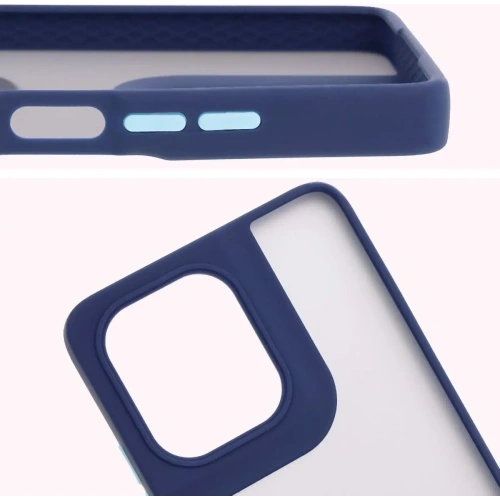 Kup Bizon Case Hybrid Ring Motorola Moto G75 5G fumuriu cu un cadru albastru închis - BIZ8324 - {ean13} - Sklep Home Screen