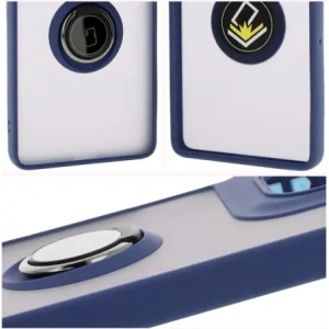 Buy Bizon Case Hybrid Ring Motorola Moto G75 5G smoky with a dark blue frame - BIZ8324 - {ean13} - Home Screen Store Europe