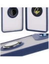 Kup Bizon Case Hybrid Ring Motorola Moto G75 5G fumuriu cu un cadru albastru închis - BIZ8324 - {ean13} - Sklep Home Screen