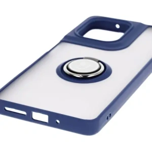 Buy Bizon Case Hybrid Ring Motorola Moto G75 5G smoky with a dark blue frame - BIZ8324 - {ean13} - Home Screen Store Europe