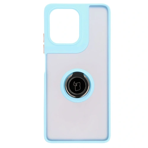 Kup Bizon Case Hybrid Ring Motorola Moto G75 5G fumuriu cu un cadru bleu deschis - BIZ8325 - {ean13} - Sklep Home Screen