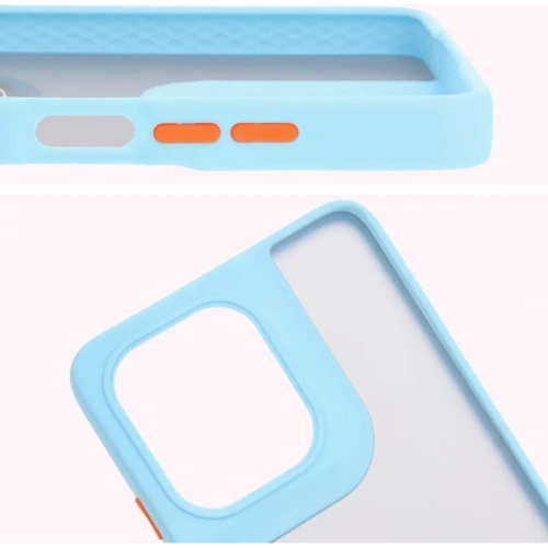 Kup Bizon Case Hybrid Ring Motorola Moto G75 5G fumuriu cu un cadru bleu deschis - BIZ8325 - {ean13} - Sklep Home Screen