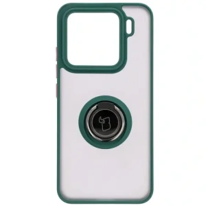 Kup Bizon Case Hybrid Ring Xiaomi 15 rauchig mit einem dunkelgrünen Rahmen - BIZ8326 - {ean13} - Sklep Home Screen