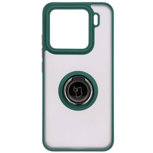 Buy Bizon Case Hybrid Ring Xiaomi 15 smoky with a dark green frame - BIZ8326 - {ean13} - Home Screen Store Europe