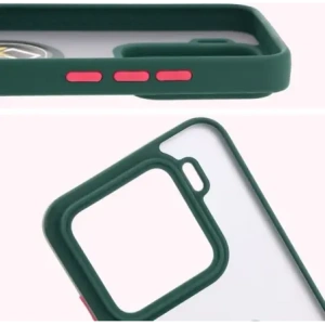 Kup Bizon Case Hybrid Ring Xiaomi 15 rauchig mit einem dunkelgrünen Rahmen - BIZ8326 - {ean13} - Sklep Home Screen