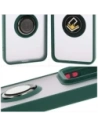 Buy Bizon Case Hybrid Ring Xiaomi 15 smoky with a dark green frame - BIZ8326 - {ean13} - Home Screen Store Europe