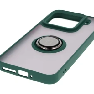 Kup Bizon Case Hybrid Ring Xiaomi 15 rauchig mit einem dunkelgrünen Rahmen - BIZ8326 - {ean13} - Sklep Home Screen