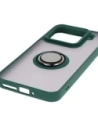 Buy Bizon Case Hybrid Ring Xiaomi 15 smoky with a dark green frame - BIZ8326 - {ean13} - Home Screen Store Europe