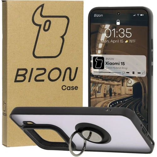 Kup Bizon Case Hybrid Ring Xiaomi 15 fumuriu cu un cadru negru - BIZ8327 - {ean13} - Sklep Home Screen