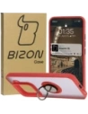 Bizon Case Hybrid Ring Xiaomi 15 smoky with a red frame