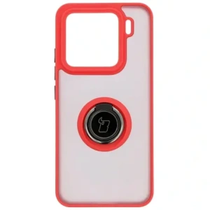 Kup Etui z uchwytem na palec Bizon Case Hybrid Ring do Xiaomi 15 przydymione z czerwoną ramką - BIZ8328 - {ean13} - Sklep Home Screen