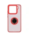 Kup Etui z uchwytem na palec Bizon Case Hybrid Ring do Xiaomi 15 przydymione z czerwoną ramką - BIZ8328 - {ean13} - Sklep Home Screen