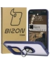 Bizon Case Hybrid Ring Xiaomi 15 rauchig mit einem dunkelblauen Rahmen
