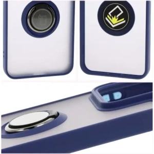 Kup Bizon Case Hybrid Ring Xiaomi 15 rauchig mit einem dunkelblauen Rahmen - BIZ8329 - {ean13} - Sklep Home Screen