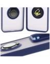 Buy Bizon Case Hybrid Ring Xiaomi 15 smoky with a dark blue frame - BIZ8329 - {ean13} - Home Screen Store Europe