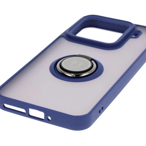 Buy Bizon Case Hybrid Ring Xiaomi 15 smoky with a dark blue frame - BIZ8329 - {ean13} - Home Screen Store Europe