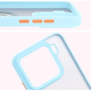 Kup Etui z uchwytem na palec Bizon Case Hybrid Ring do Xiaomi 15 przydymione z jasnoniebieską ramką - BIZ8330 - {ean13} - Sklep Home Screen
