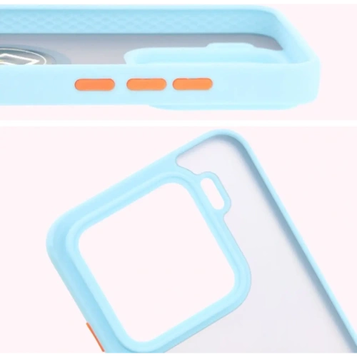 Kup Bizon Case Hybrid Ring Xiaomi 15 rauchig mit einem hellblauen Rahmen - BIZ8330 - {ean13} - Sklep Home Screen