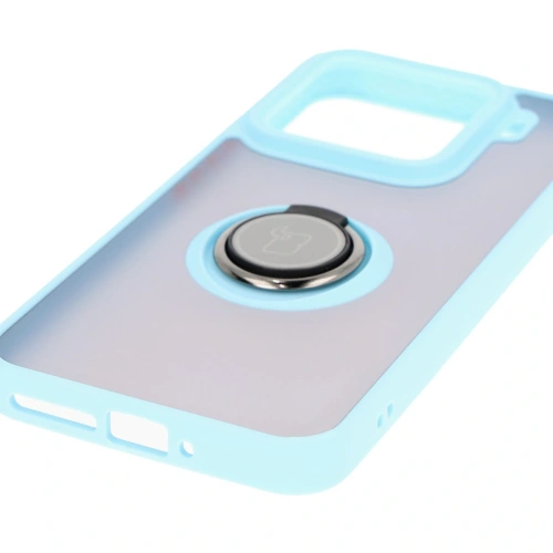 Kup Bizon Case Hybrid Ring Xiaomi 15 fumuriu cu un cadru albastru deschis - BIZ8330 - {ean13} - Sklep Home Screen