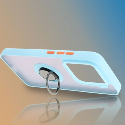 Kup Bizon Case Hybrid Ring Xiaomi 15 fumuriu cu un cadru albastru deschis - BIZ8330 - {ean13} - Sklep Home Screen