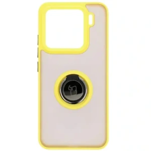 Buy Bizon Case Hybrid Ring Xiaomi 15 smoky with a yellow frame - BIZ8331 - {ean13} - Home Screen Store Europe