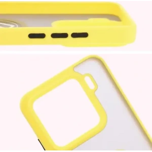 Kup Etui z uchwytem na palec Bizon Case Hybrid Ring do Xiaomi 15 przydymione z żółtą ramką - BIZ8331 - {ean13} - Sklep Home Screen