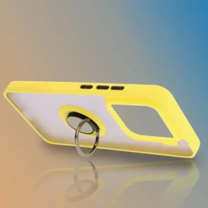 Kup Etui z uchwytem na palec Bizon Case Hybrid Ring do Xiaomi 15 przydymione z żółtą ramką - BIZ8331 - {ean13} - Sklep Home Screen