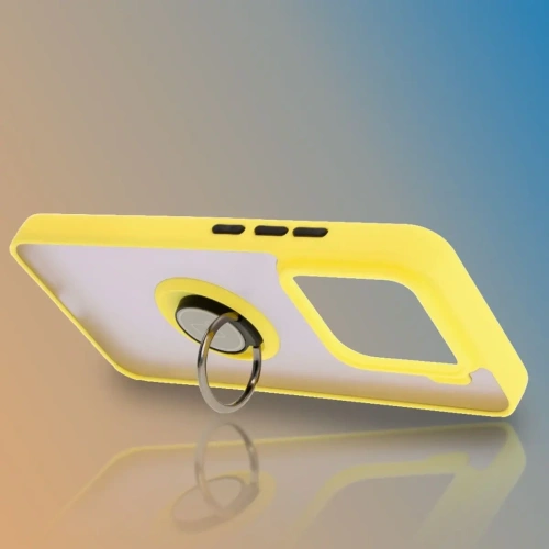 Kup Bizon Case Hybrid Ring Xiaomi 15 füstös sárga kerettel - BIZ8331 - {ean13} - Sklep Home Screen