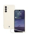 Silikonowe etui z pierścieniem magnetycznym Bizon Case Silicone Magnetic Sq do Samsung Galaxy A26 5G beżowe