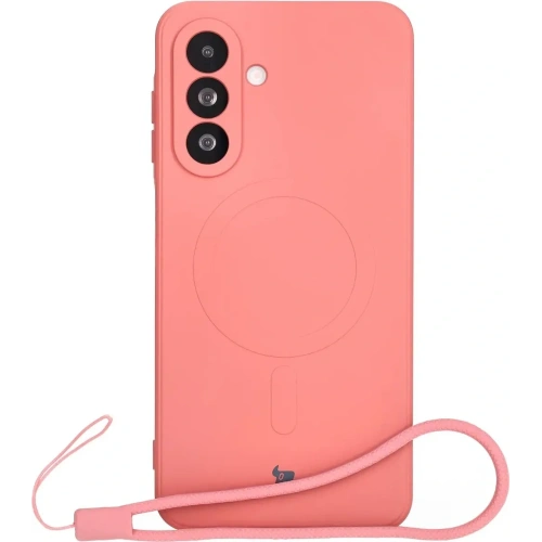 Kup Silikonowe etui z pierścieniem magnetycznym Bizon Case Silicone Magnetic Sq do Samsung Galaxy A26 5G brudnoróżowe - BIZ8333 - {ean13} - Sklep Home Screen
