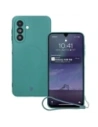 Silikonowe etui z pierścieniem magnetycznym Bizon Case Silicone Magnetic Sq do Samsung Galaxy A26 5G ciemnozielone