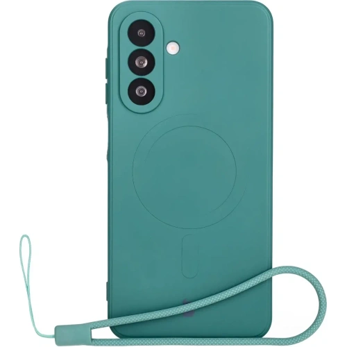 Kup Silikonowe etui z pierścieniem magnetycznym Bizon Case Silicone Magnetic Sq do Samsung Galaxy A26 5G ciemnozielone - BIZ8334 - {ean13} - Sklep Home Screen