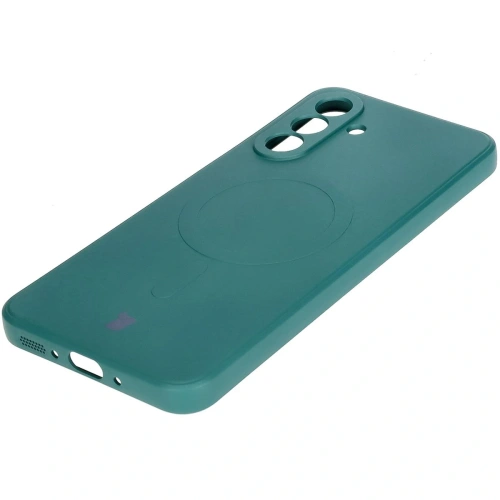 Kup Silikonowe etui z pierścieniem magnetycznym Bizon Case Silicone Magnetic Sq do Samsung Galaxy A26 5G ciemnozielone - BIZ8334 - {ean13} - Sklep Home Screen