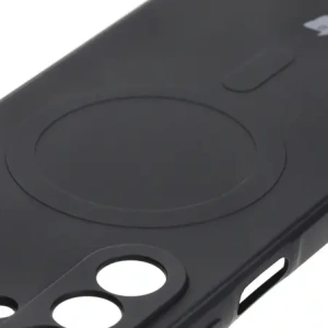 Silikonowe etui z pierścieniem magnetycznym Bizon Case Silicone Magnetic Sq do Samsung Galaxy A26 5G czarne