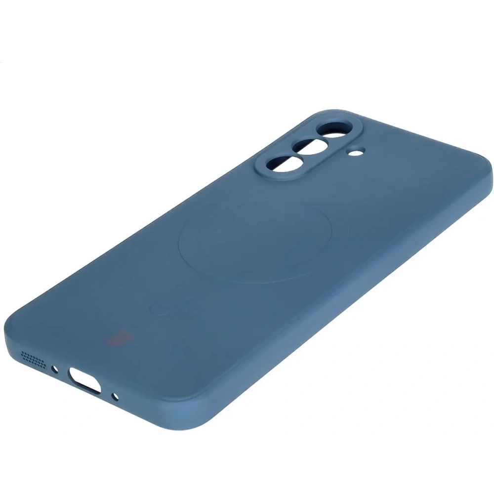 Silikonowe etui z pierścieniem magnetycznym Bizon Case Silicone Magnetic Sq do Samsung Galaxy A26 5G granatowe